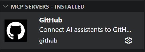 VS Code Extension -> MCP Servers